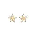 Oscar de la Renta Floral Cabochon Earrings