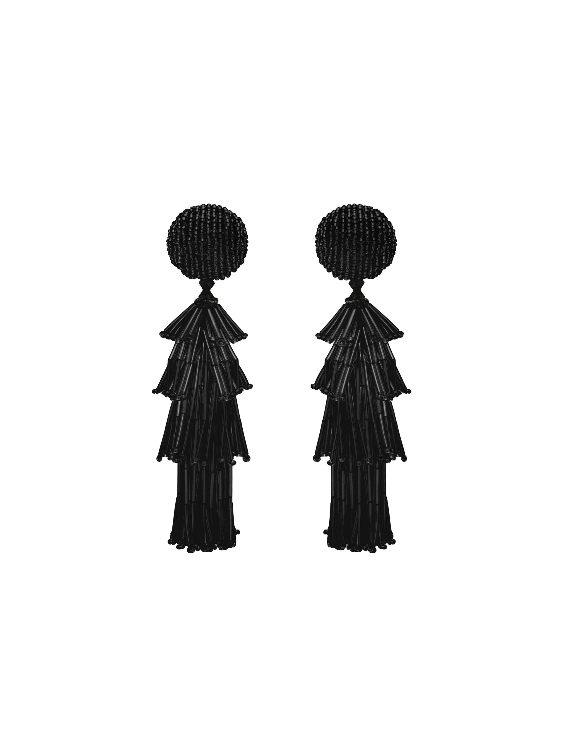 Oscar de la Renta Fringe Tassel Earrings | Jewelry | Luxury Shoes Oscar de la Renta Fringe Tassel Earrings