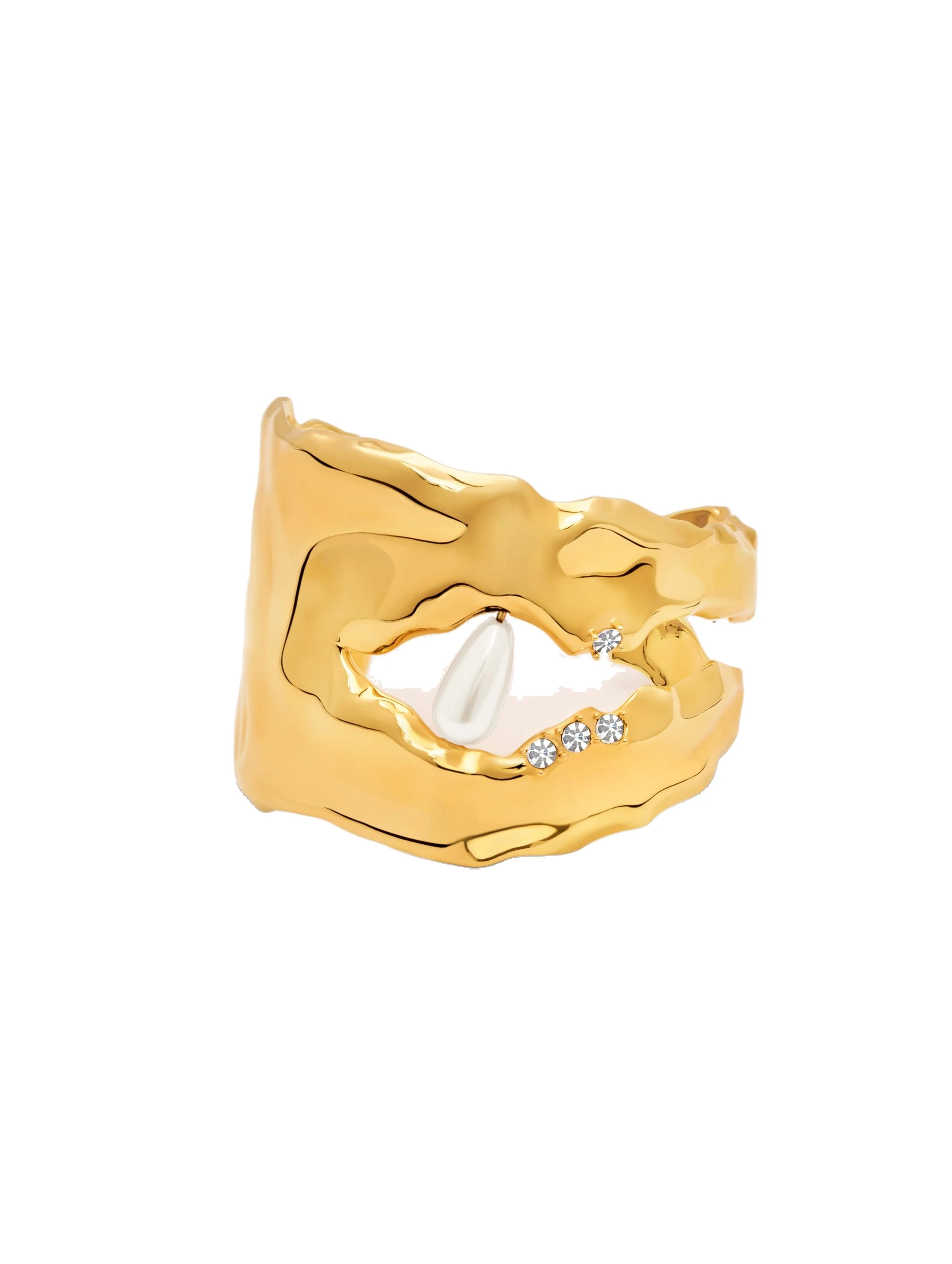 Oscar de la Renta Hammered Pearl Cuff Bracelet | Jewelry | Luxury Shoes Oscar de la Renta Hammered Pearl Cuff Bracelet