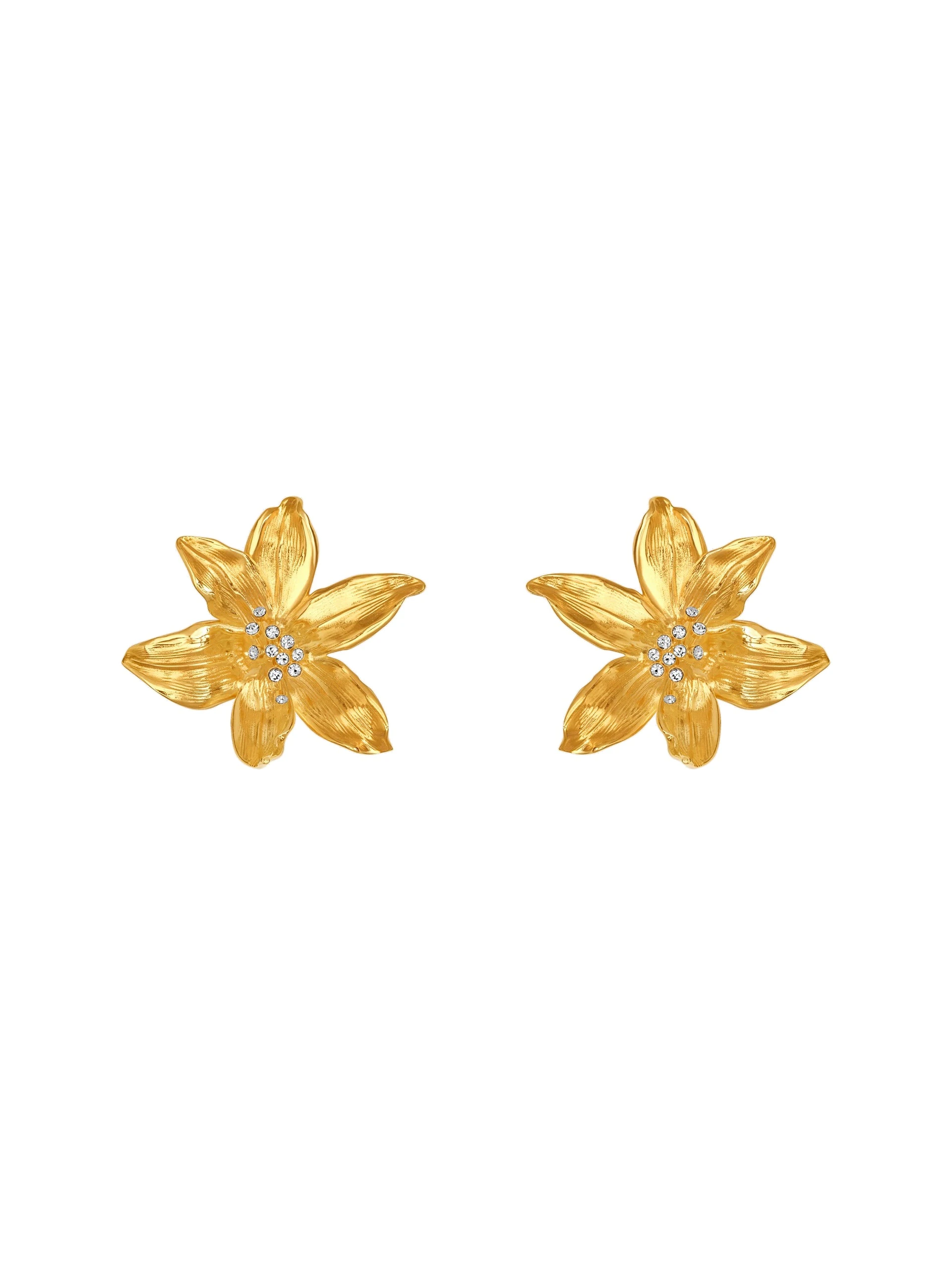 Oscar de la Renta Lily Flower Earrings | Jewelry | Luxury Shoes Oscar de la Renta Lily Flower Earrings