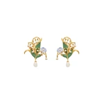 Oscar de la Renta Lily of the Valley Clip-On Earrings