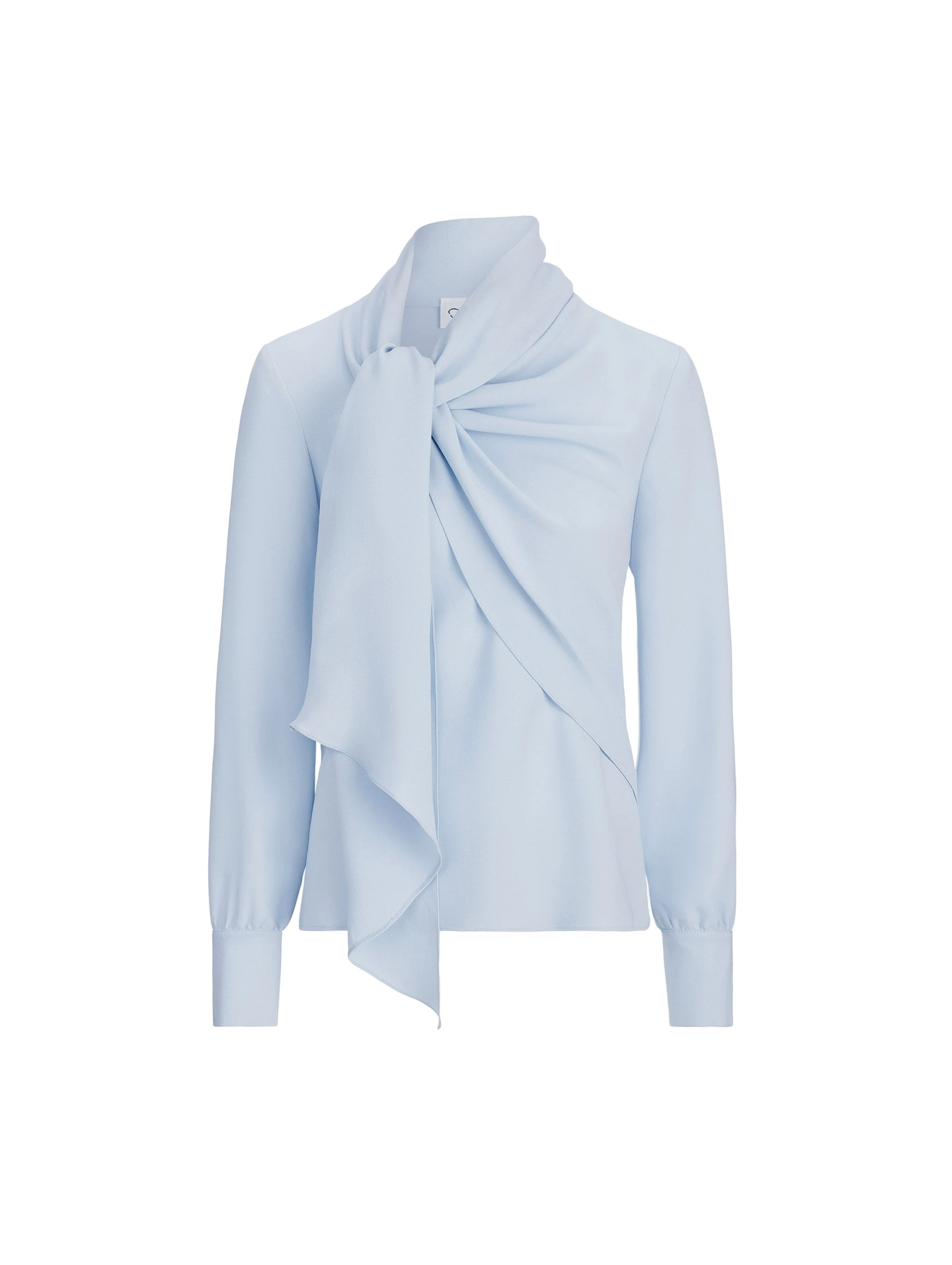 Oscar de la Renta Long Sleeve Neck Tie Detail Georgette Blouse | Tops | Luxury Shoes Oscar de la Renta Long Sleeve Neck Tie Detail Georgette Blouse