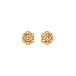 Oscar de la Renta Mini Crystal Cluster Earrings