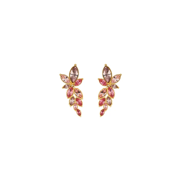 Oscar de la Renta Navette Crystal Drop Earrings