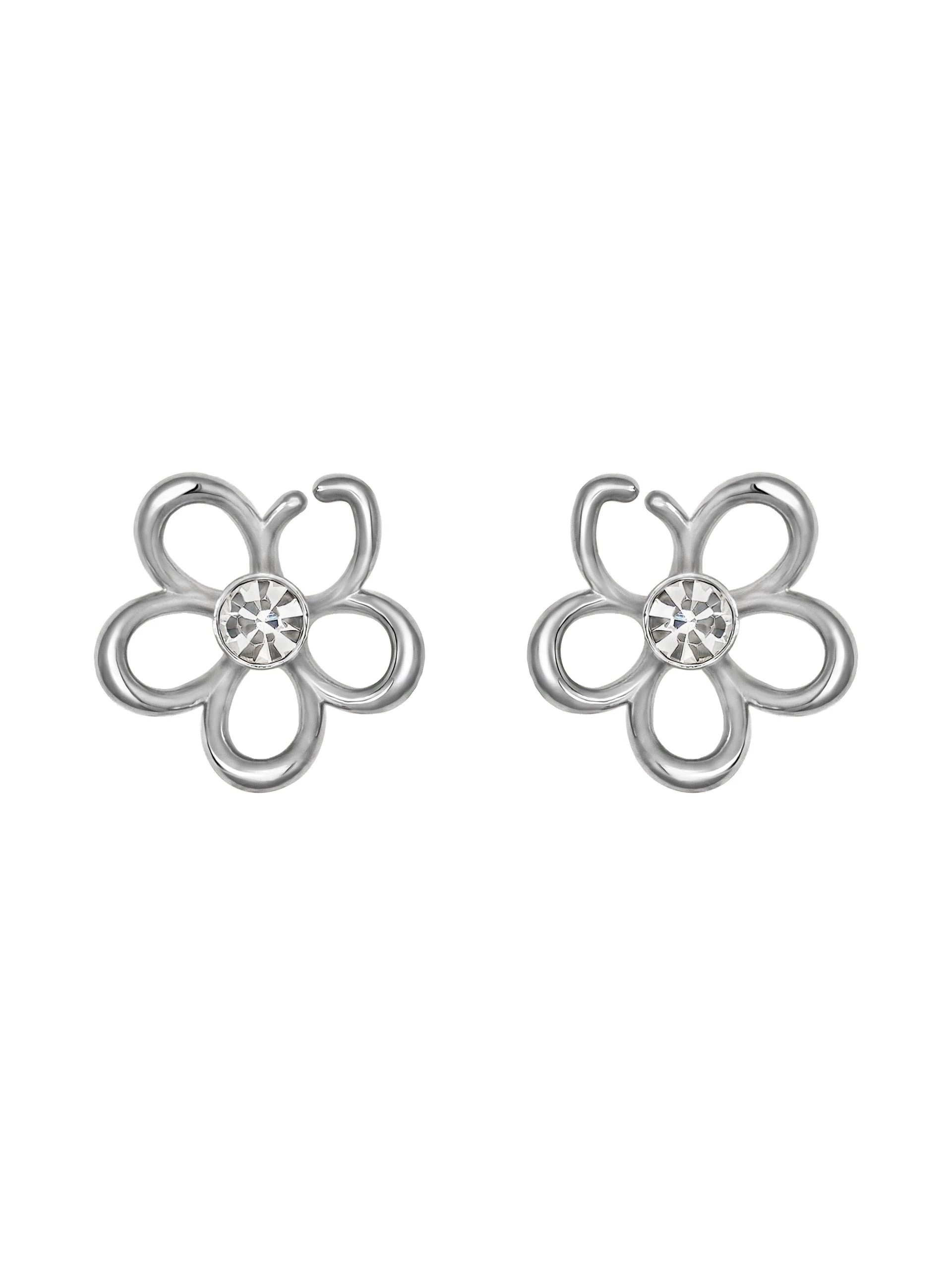 Oscar de la Renta O Flower Crystal Earrings | Jewelry | Luxury Shoes Oscar de la Renta O Flower Crystal Earrings