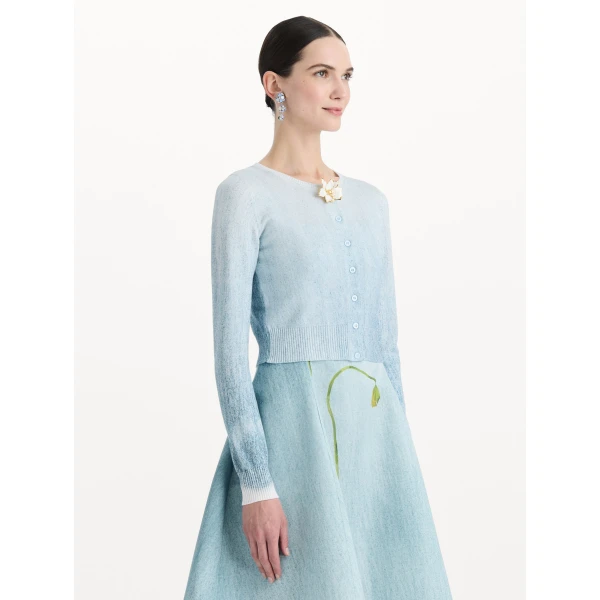 Oscar de la Renta Ombré Button-Detailed Cardigan, view 5