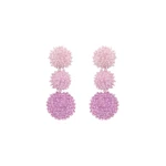 Oscar de la Renta Ombré Pompom Drop Clip-On Earrings in Pink