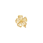 Oscar de la Renta Openwork Hibiscus Brooch