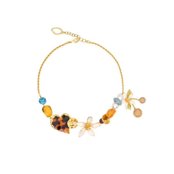Orange Blossom Charm Necklace