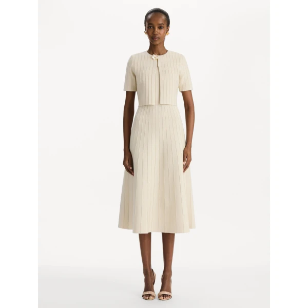 Oscar de la Renta Ottoman Cropped Cardigan