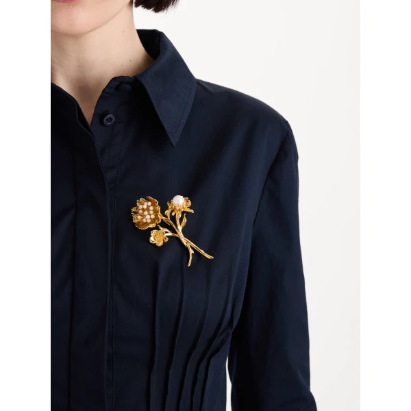 Oscar de la Renta Pearl Bouquet Brooch, view 2