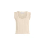 Oscar de la Renta Pointelle Weave Tank