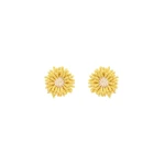 Oscar de la Renta Pompom Flower Earrings