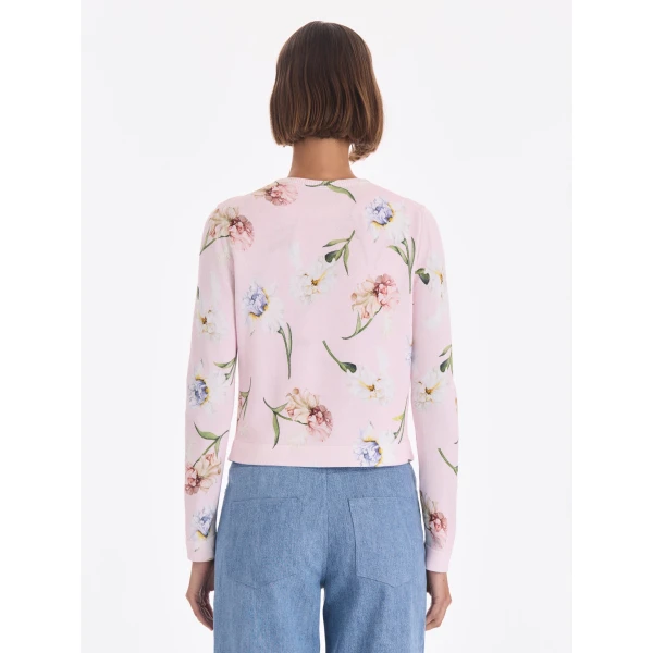 Oscar de la Renta Printed Twinset Cardigan