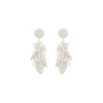 Oscar de la Renta Raffia Tassel Bouquet Clip-On Earrings