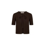 Oscar de la Renta Self-Tie Wool Twin Set Cardigan