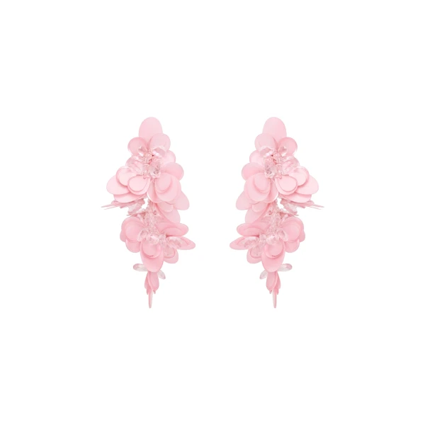 Oscar de la Renta Sequin Cascade Earrings in Pink