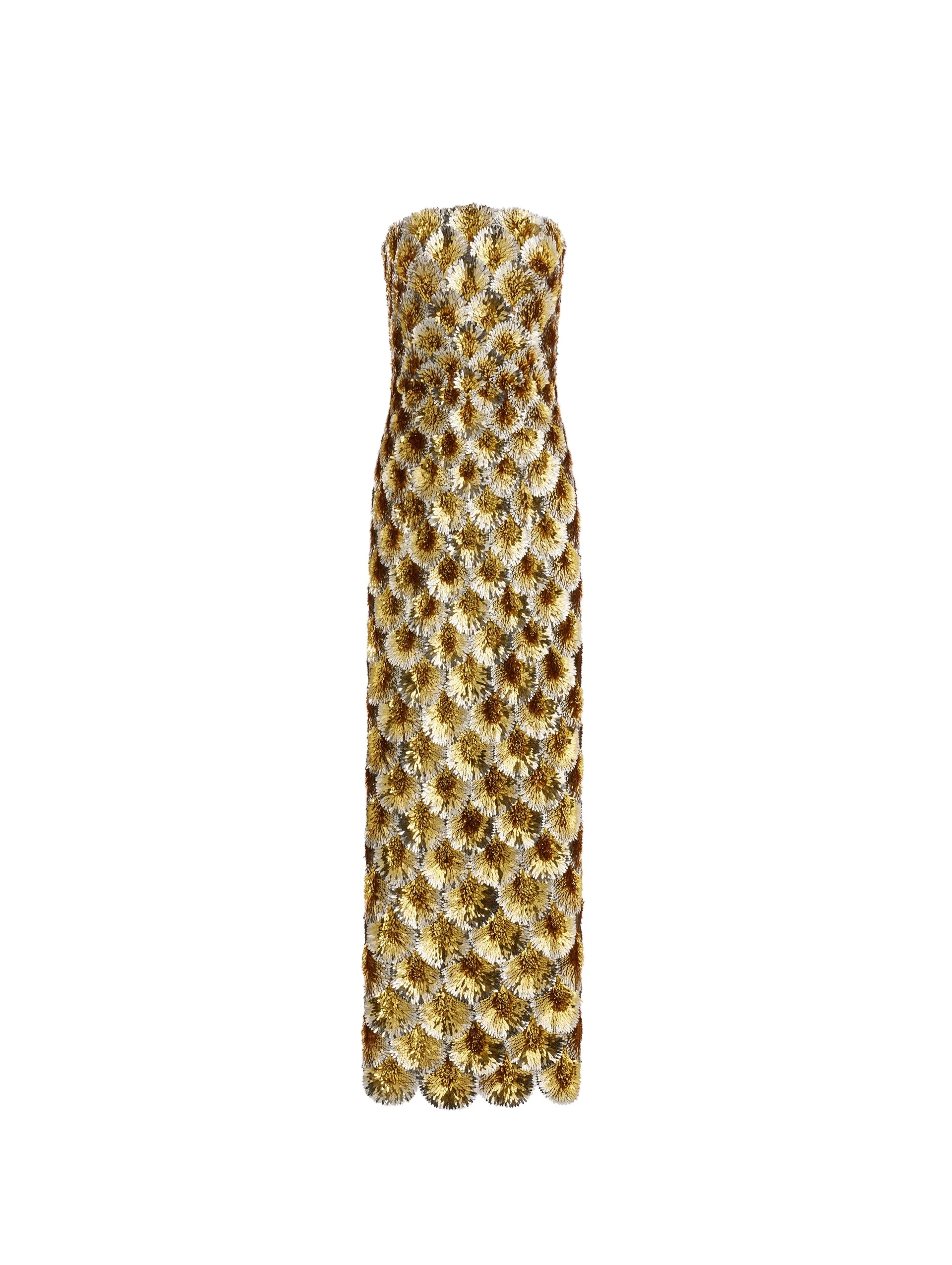 Oscar de la Renta Sequin Embroidered Scalloped Cocktail Dress | Dresses | Luxury Shoes Oscar de la Renta Sequin Embroidered Scalloped Cocktail Dress