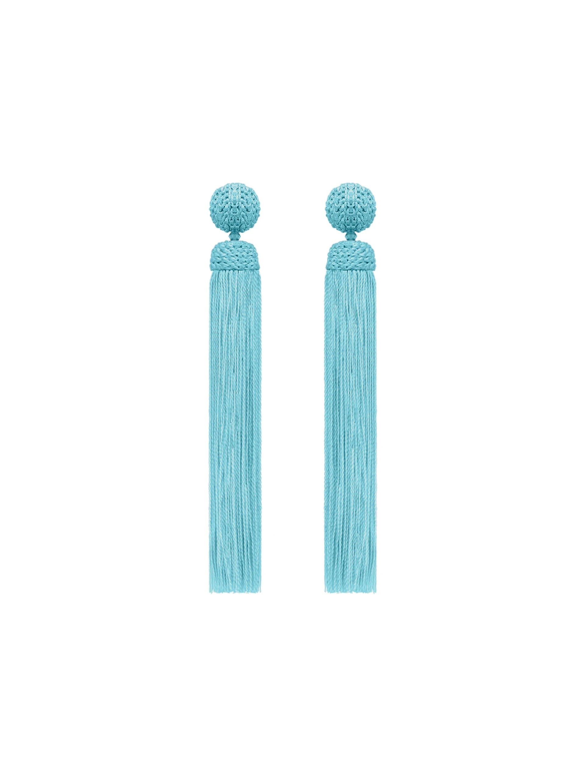 Oscar de la Renta Silk Rope Tassel Clip-On Earrings | Jewelry | Luxury Shoes Oscar de la Renta Silk Rope Tassel Clip-On Earrings
