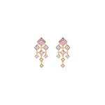 Oscar de la Renta Square-Cut Rhinestone Chandelier Clip-On Earrings