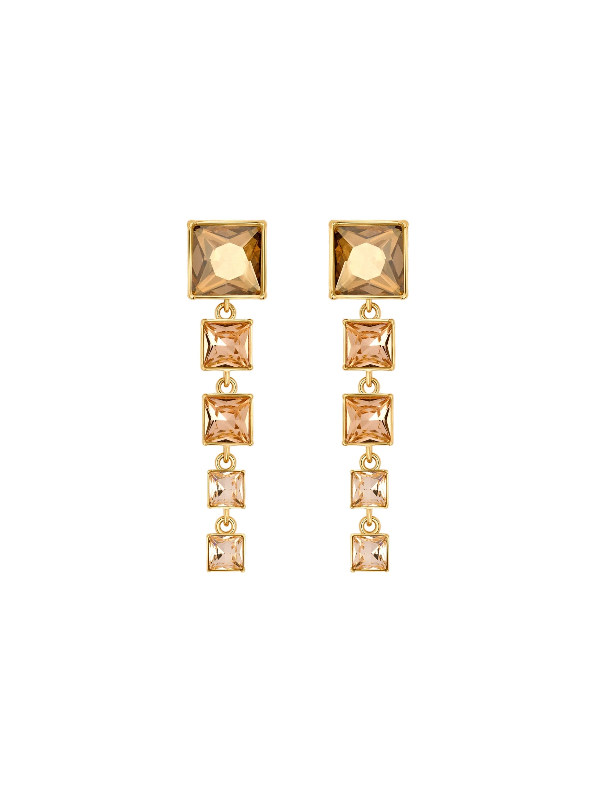 Oscar de la Renta Square-Cut Rhinestone Drop Earrings | Jewelry | Luxury Shoes Oscar de la Renta Square-Cut Rhinestone Drop Earrings