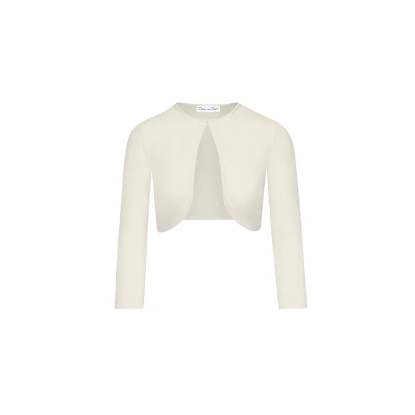 Wool-Blend Bolero in Ivory
