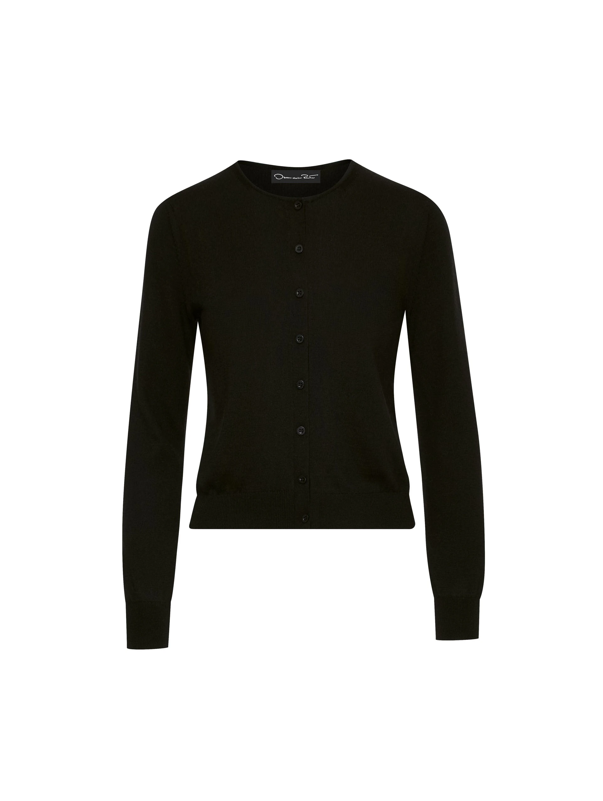 Oscar de la Renta Wool-Blend Cardigan in Black | Knitwear | Luxury Shoes Oscar de la Renta Wool-Blend Cardigan in Black