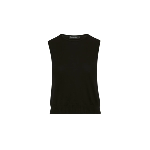 Wool-Blend Tank in Black