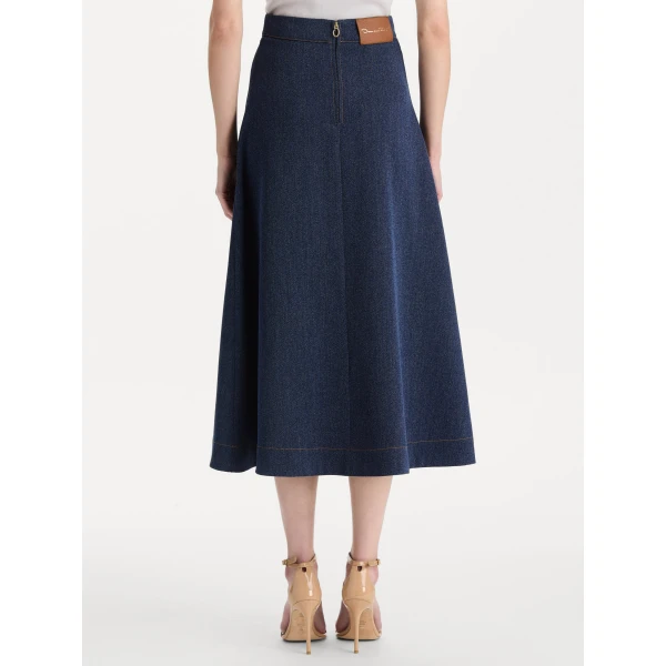 Oscar de la Renta Wool Midi Skirt, view 4