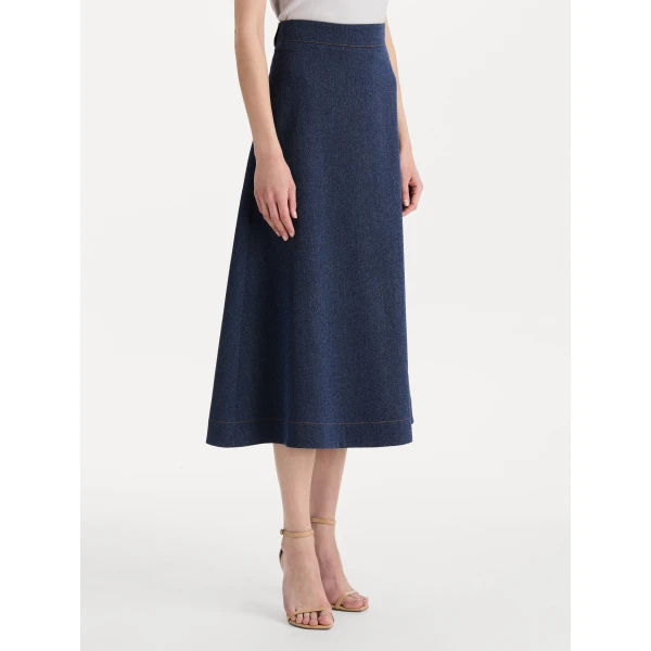 Oscar de la Renta Wool Midi Skirt, view 5