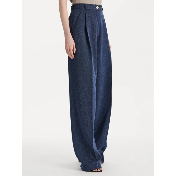 Oscar de la Renta Wool Wide-Leg Pant, view 5
