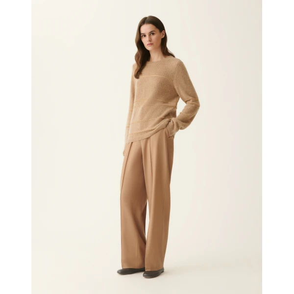 Fabiana Filippi Cool Wool Trousers in Rattan
