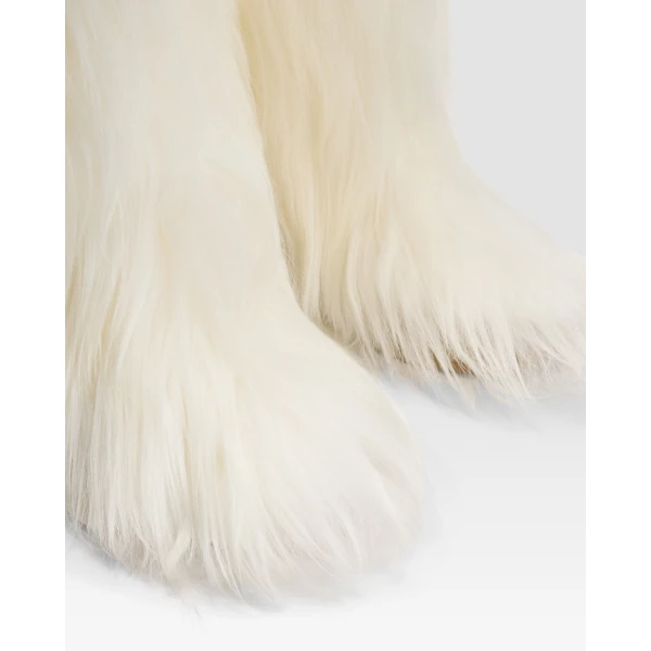 Paris Texas Napa 20 Furry Boots in Ivory Kidassia Fur | Boots | Luxury Shoes 