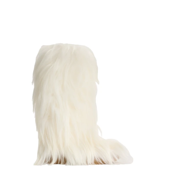Napa 20 Furry Boots in Ivory Kidassia Fur