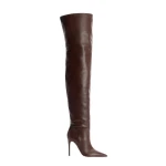 Paris Texas Vera 105 Over-the-Knee Boots in Cioccolato Leather | Luxury Shoes 