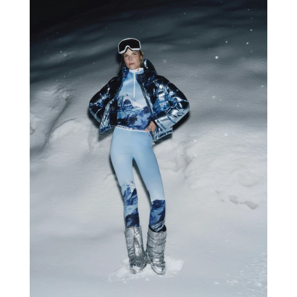 Perfect Moment 1/4 Zip Base Layer Top in Landscape, view 2 | Long Sleeve | Luxury Shoes 