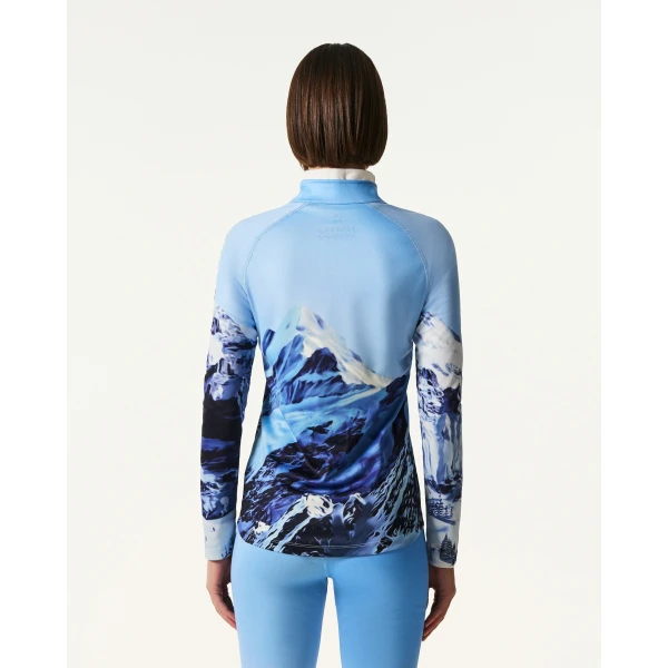 Perfect Moment 1/4 Zip Base Layer Top in Landscape, view 5 | Long Sleeve | Luxury Shoes 