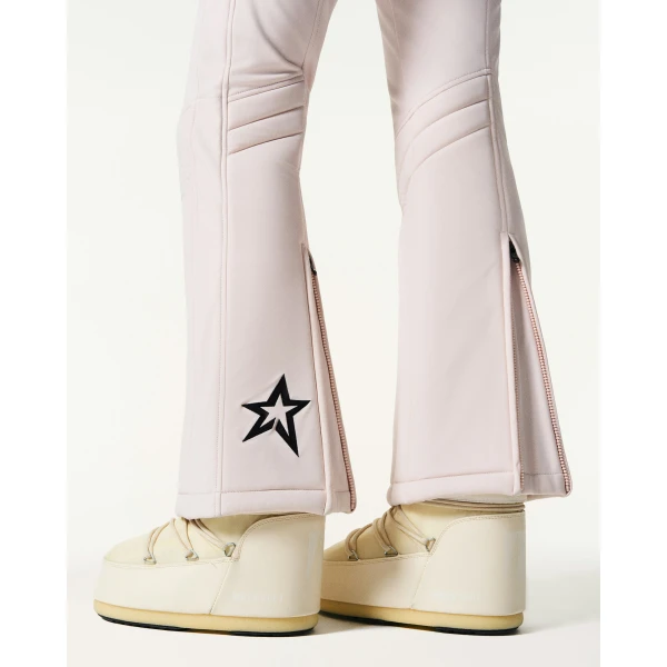 Perfect Moment 80s Slalom Bib Ski Pant in Oyster Pink, view 6 | Pants | Luxury Shoes 