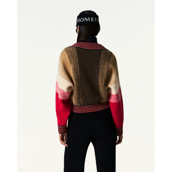 Perfect Moment Alpaca & Wool V-Neck Sweater in Autumn, view 5 | Sweaters | Luxury Shoes 