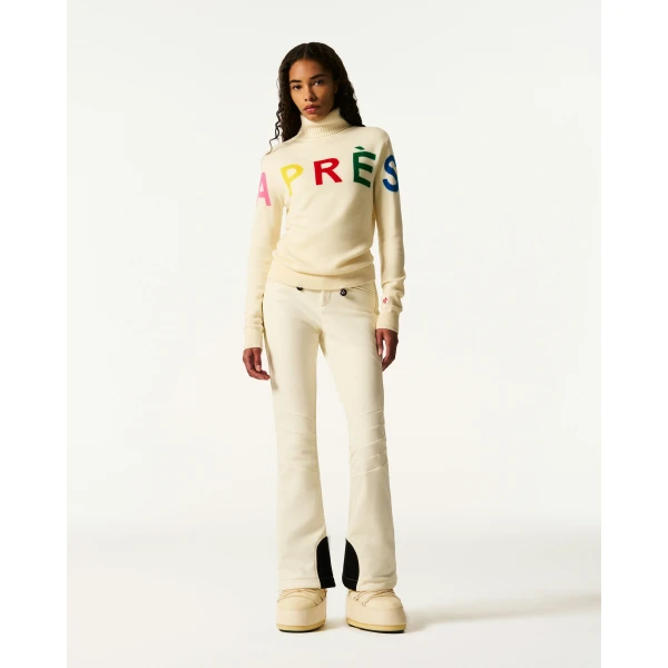 Perfect Moment Apres Merino Wool Sweater in White, view 2 | Sweaters | Luxury Shoes 