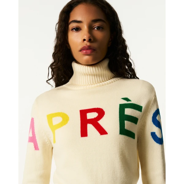 Perfect Moment Apres Merino Wool Sweater in White, view 4 | Sweaters | Luxury Shoes 