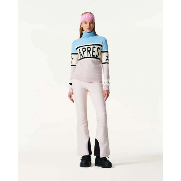 Perfect Moment Apres Schild Merino Wool Sweater in Cloud Blue, view 2 | Sweaters | Luxury Shoes 