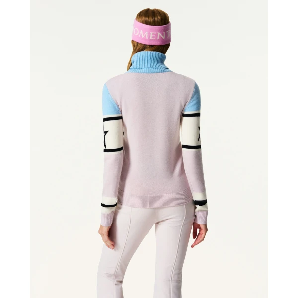 Perfect Moment Apres Schild Merino Wool Sweater in Cloud Blue, view 4 | Sweaters | Luxury Shoes 