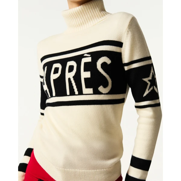 Perfect Moment Apres Schild Merino Wool Sweater in White, view 4 | Sweaters | Luxury Shoes 