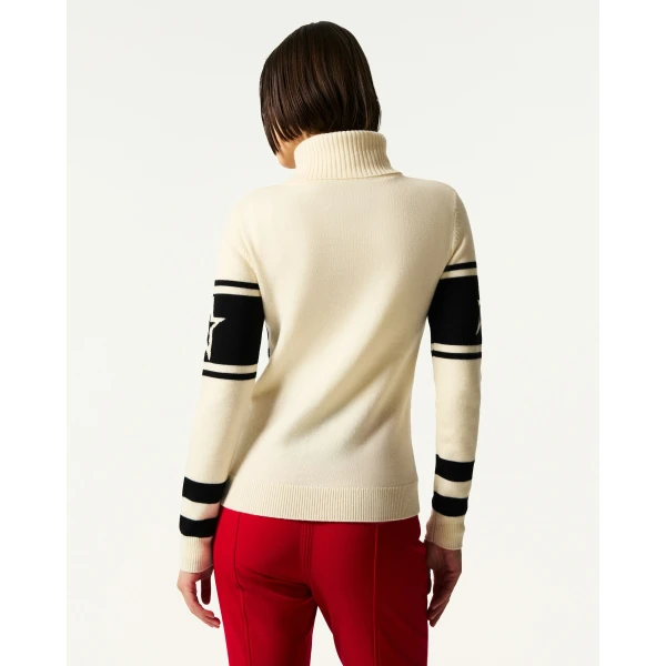 Perfect Moment Apres Schild Merino Wool Sweater in White, view 5 | Sweaters | Luxury Shoes 