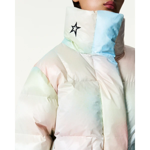 Perfect Moment Astralis Down Ski Jacket in Pastel Rainbow, view 4 | Jackets | Luxury Shoes 