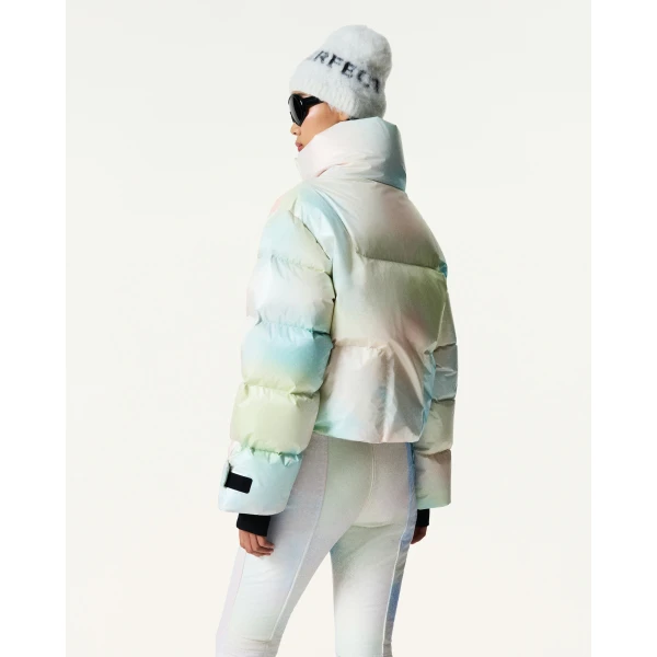 Perfect Moment Astralis Down Ski Jacket in Pastel Rainbow, view 5 | Jackets | Luxury Shoes 