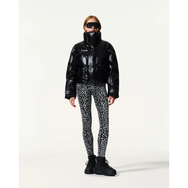 Perfect Moment Astralis Down Ski Jacket in Shiny Black, view 2 | Jackets | Luxury Shoes 