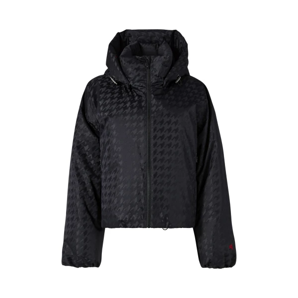 Perfect Moment Bubble Down Puffer Jacket in Black Houndstooth | Jackets | Luxury Shoes 