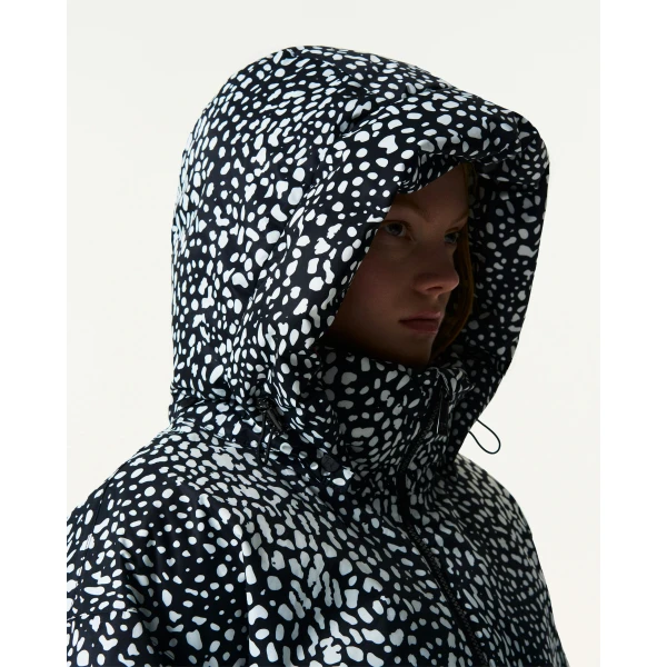 Perfect Moment Bubble Down Puffer Jacket in Snow Leopard, view 4 | Jackets | Luxury Shoes 